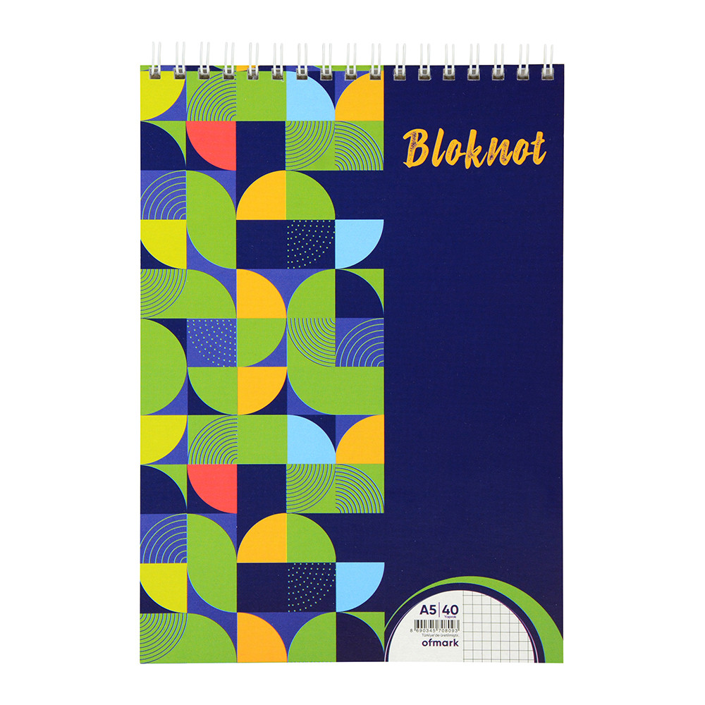 Ofmark Bloknot Defter A5 Spiralli 40 Yaprak Kareli resmi