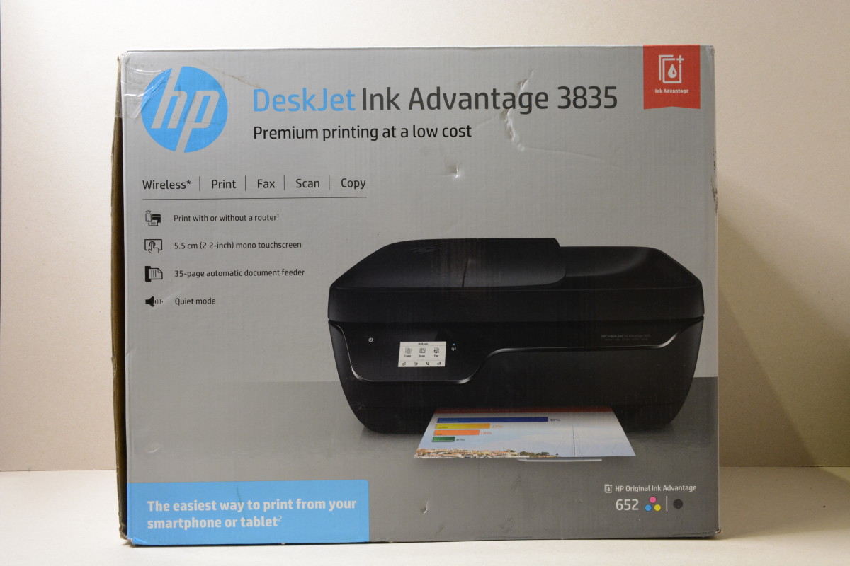 OUTLET HP F5R96C Deskjet 3835 Renkli Yazıcı + Tarayıcı + Fotokopi + Faks + Wi-Fi (Kartuşsuz) resmi