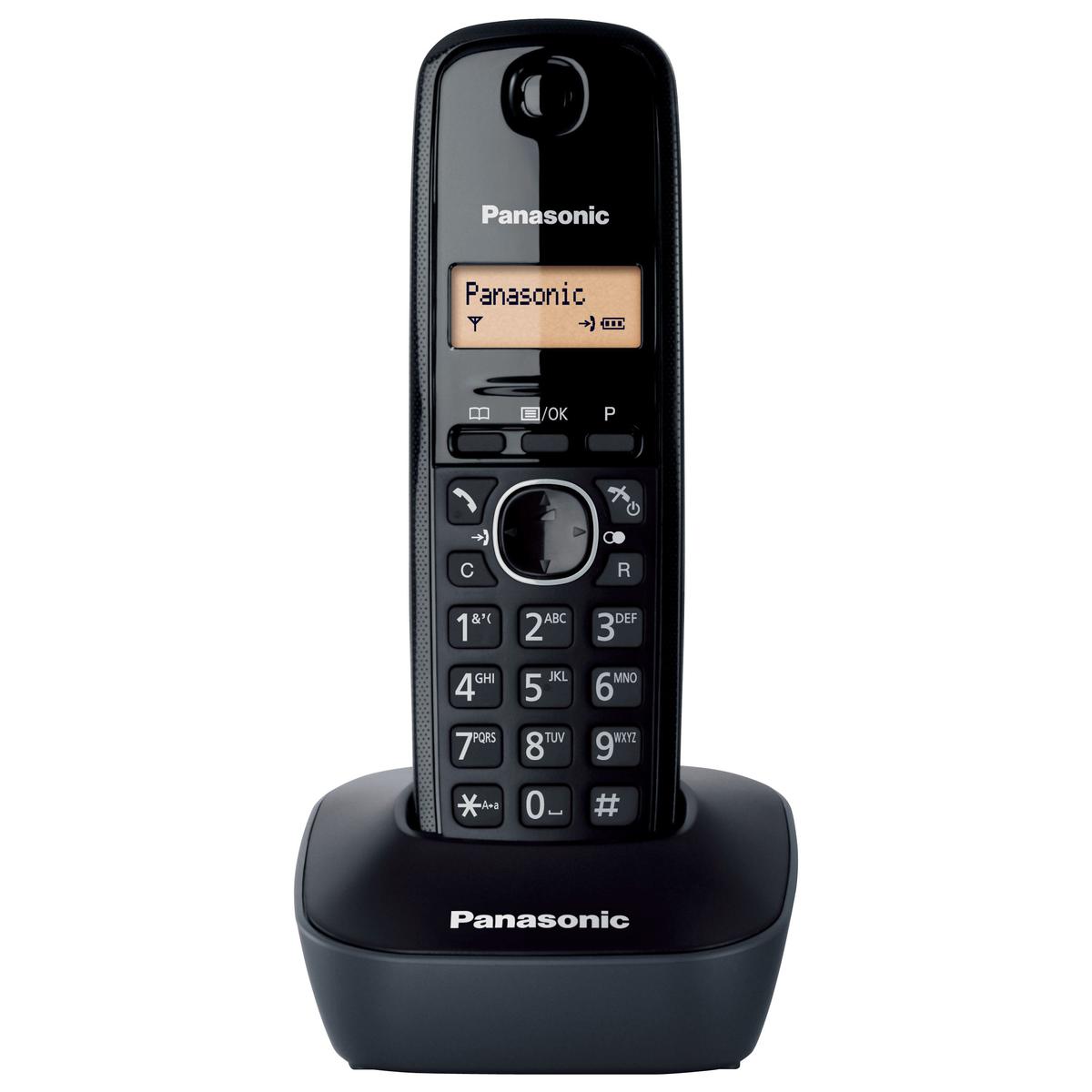 Panasonic Kx-Tg1611 Telsiz Dect Telefon Siyah resmi