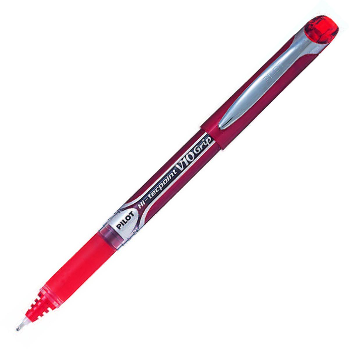 Pilot V10 Grip Hi-Tecpoint İğne Uçlu Kalem Kırmızı resmi