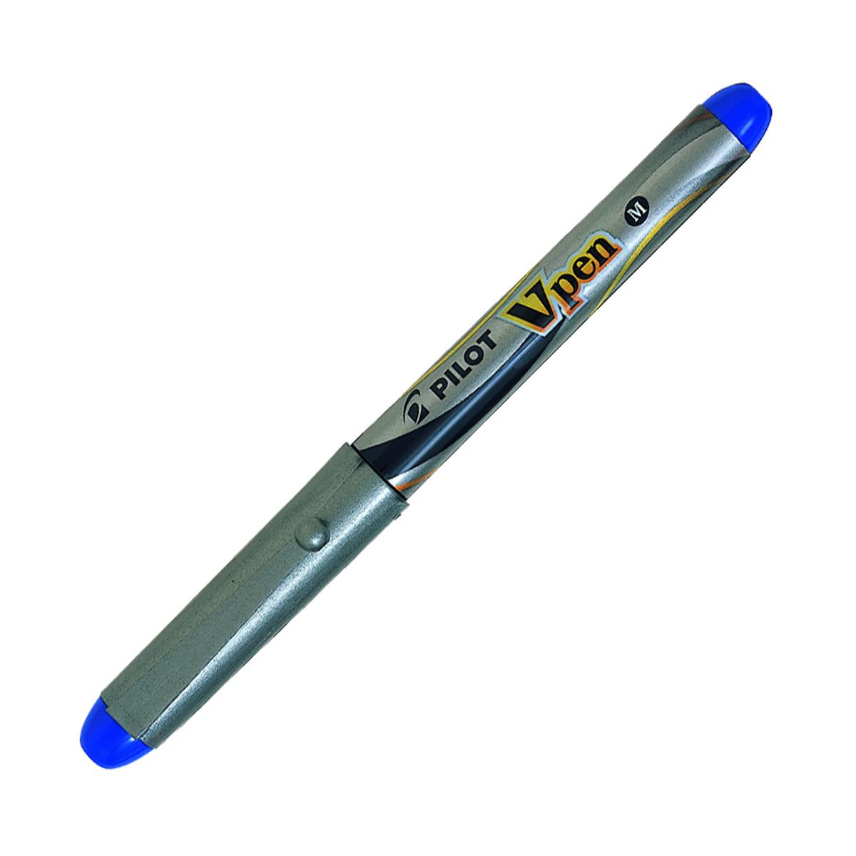 Pilot V-Pen Silver Dolma Kalem Mavi resmi