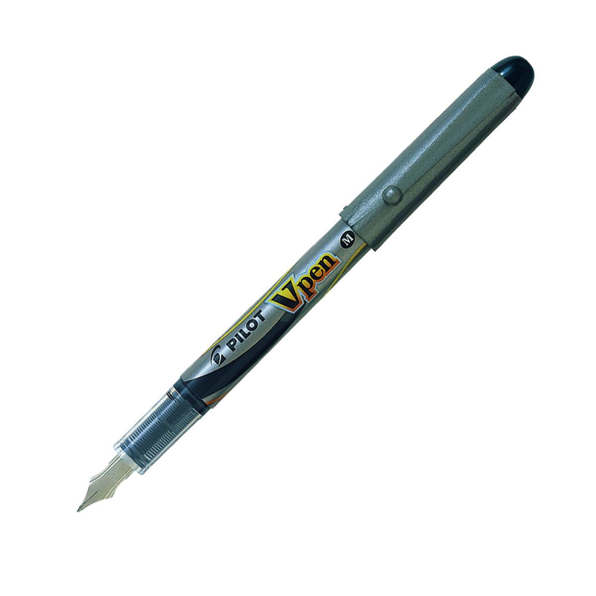 Pilot V-Pen Silver Dolma Kalem Siyah resmi