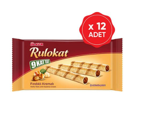 Ülker Rulokat Fındıklı Kremalı 42 g 12'li Paket resmi