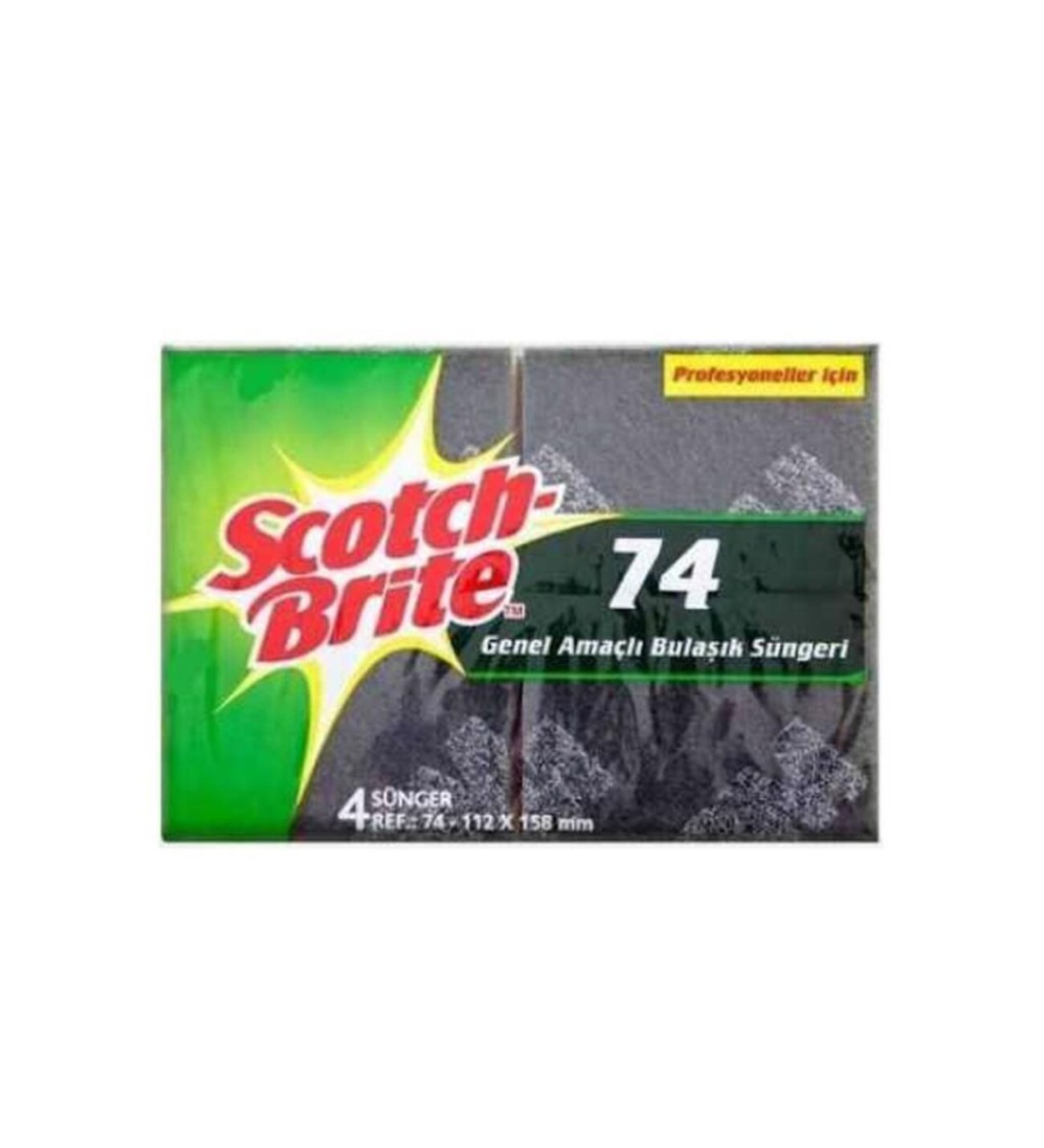 Scotch Brite 74 Genel Amaçlı Bulaşık Süngeri 4 Adet resmi