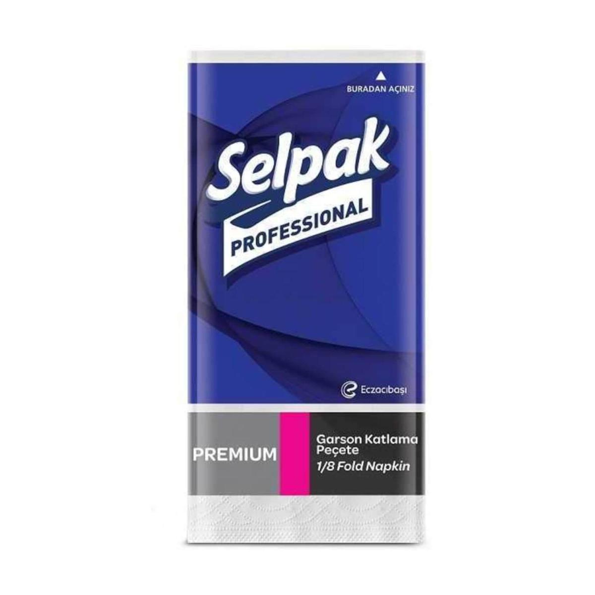 Selpak Professional Peçete Garson Katlama 40x40 Beyaz 50'li resmi