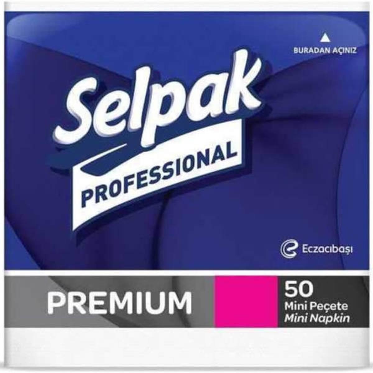 Selpak Professional Premium Mini Peçete 50'li 24 x 24 cm resmi