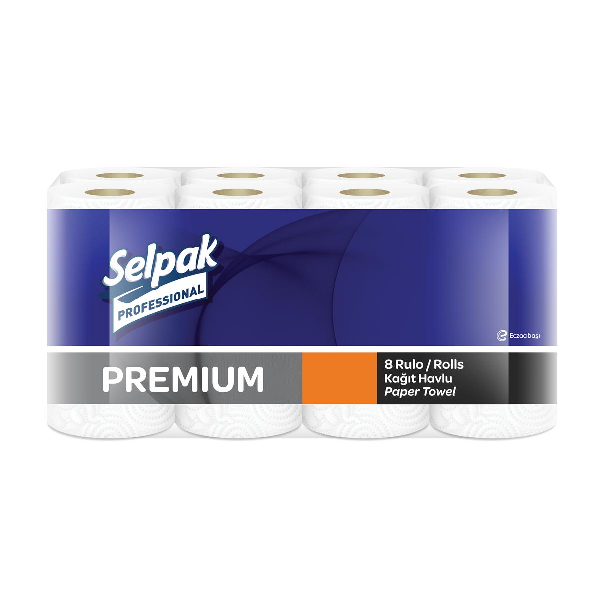 Selpak Professional Premium Rulo Kağıt Havlu 8'li Paket resmi