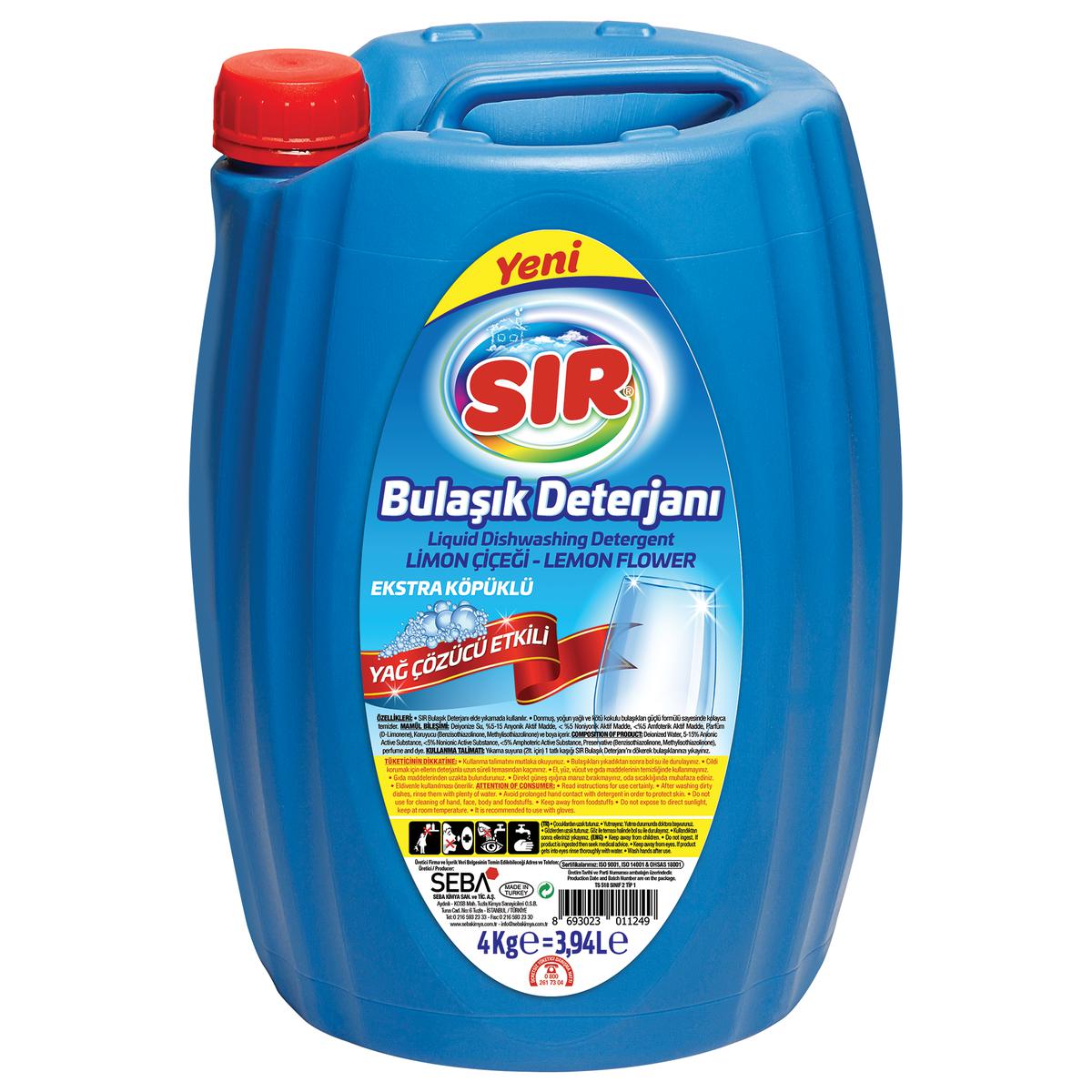 Sır Extra Bulaşık Deterjanı Limon Çiçeği 4 lt resmi