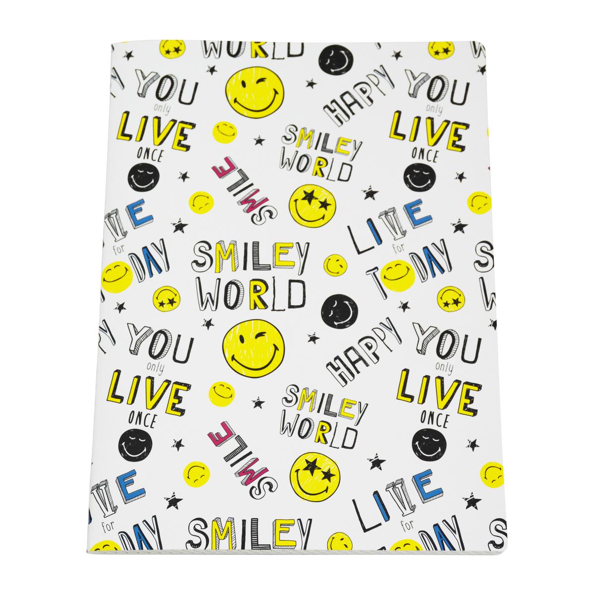 Mynote Smiley Trendy Defter Plastik Kapak Kareli 19 cm x 26 cm -60 Yaprak  resmi