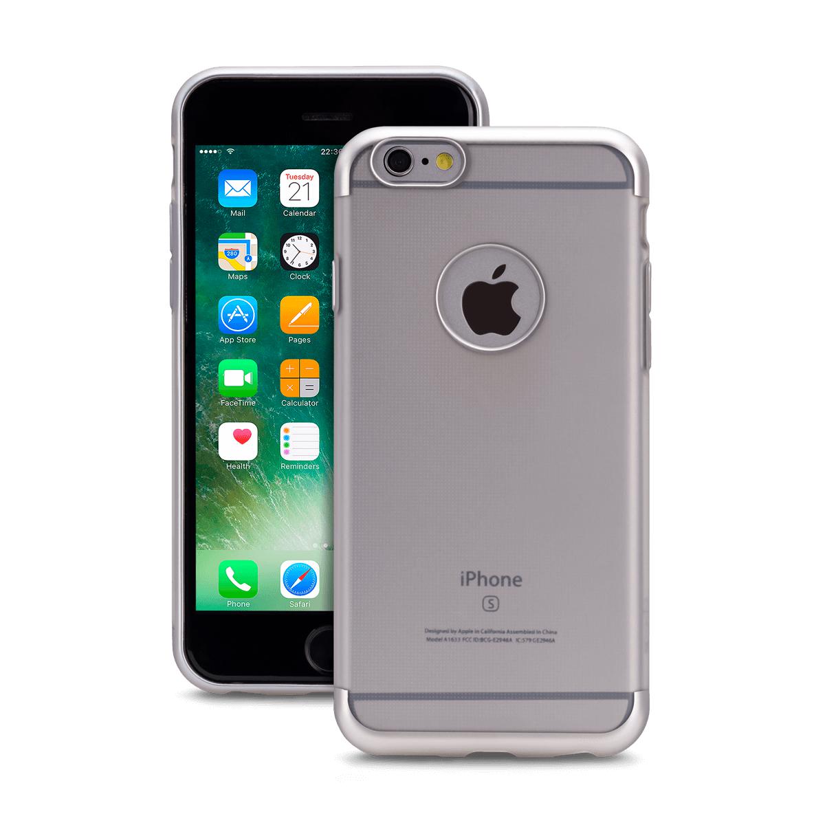 Spada iPhone 6/6S Trio TPU Kılıf - Şeffaf Gümüş resmi