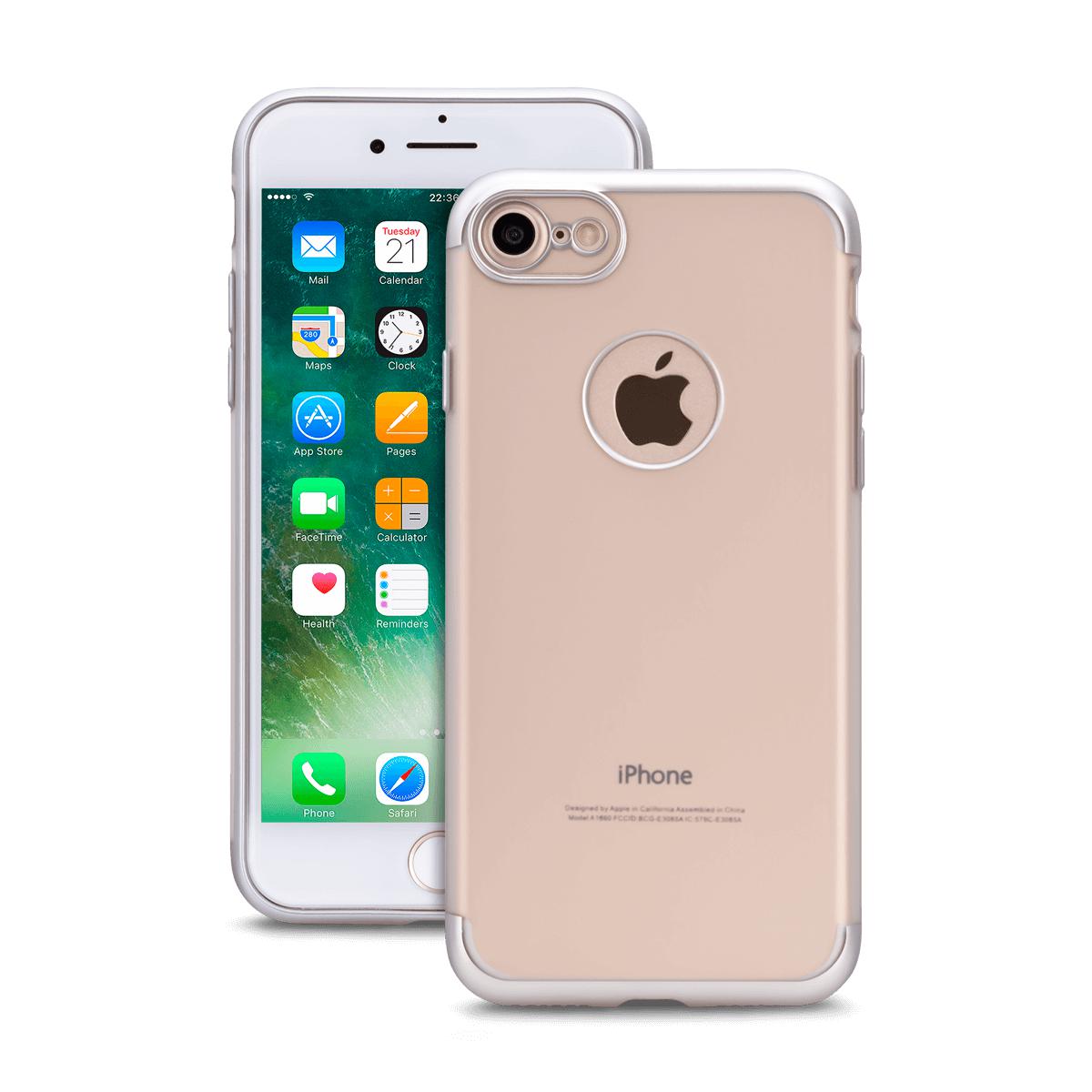 Spada iPhone 7/8 Trio TPU Kılıf - Şeffaf Gümüş resmi