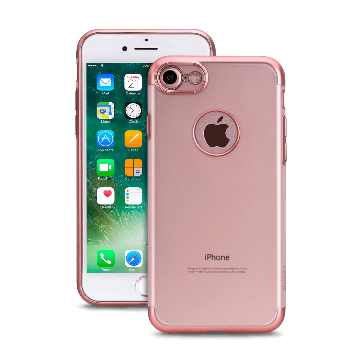 Spada iPhone 7/8 Trio TPU Kılıf - Şeffaf Pembe resmi