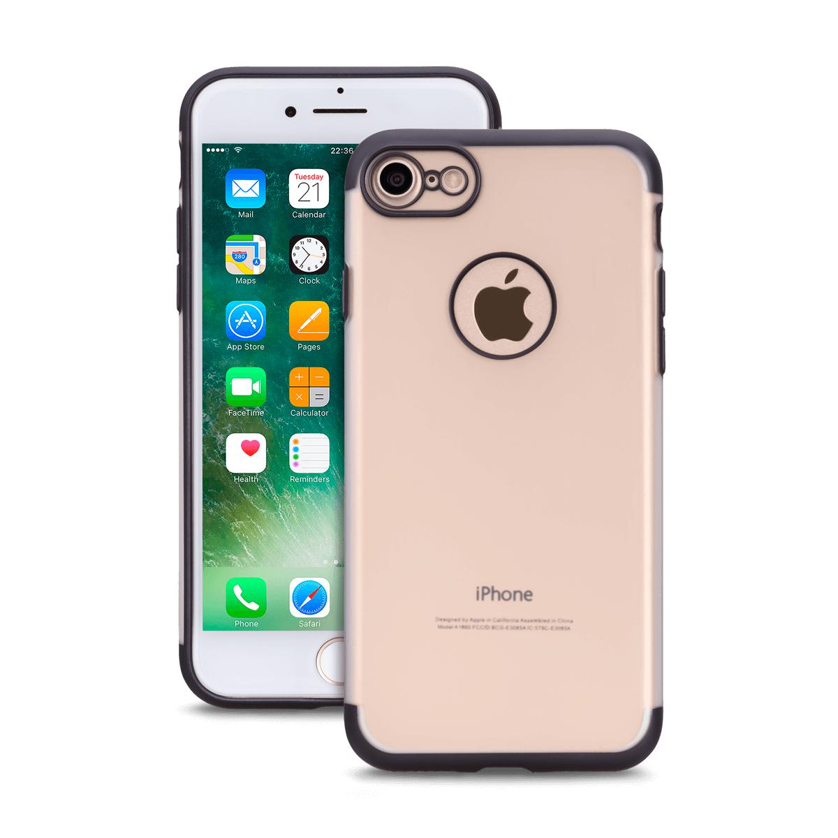 Spada iPhone 7/8 Trio TPU Kılıf - Şeffaf Siyah resmi