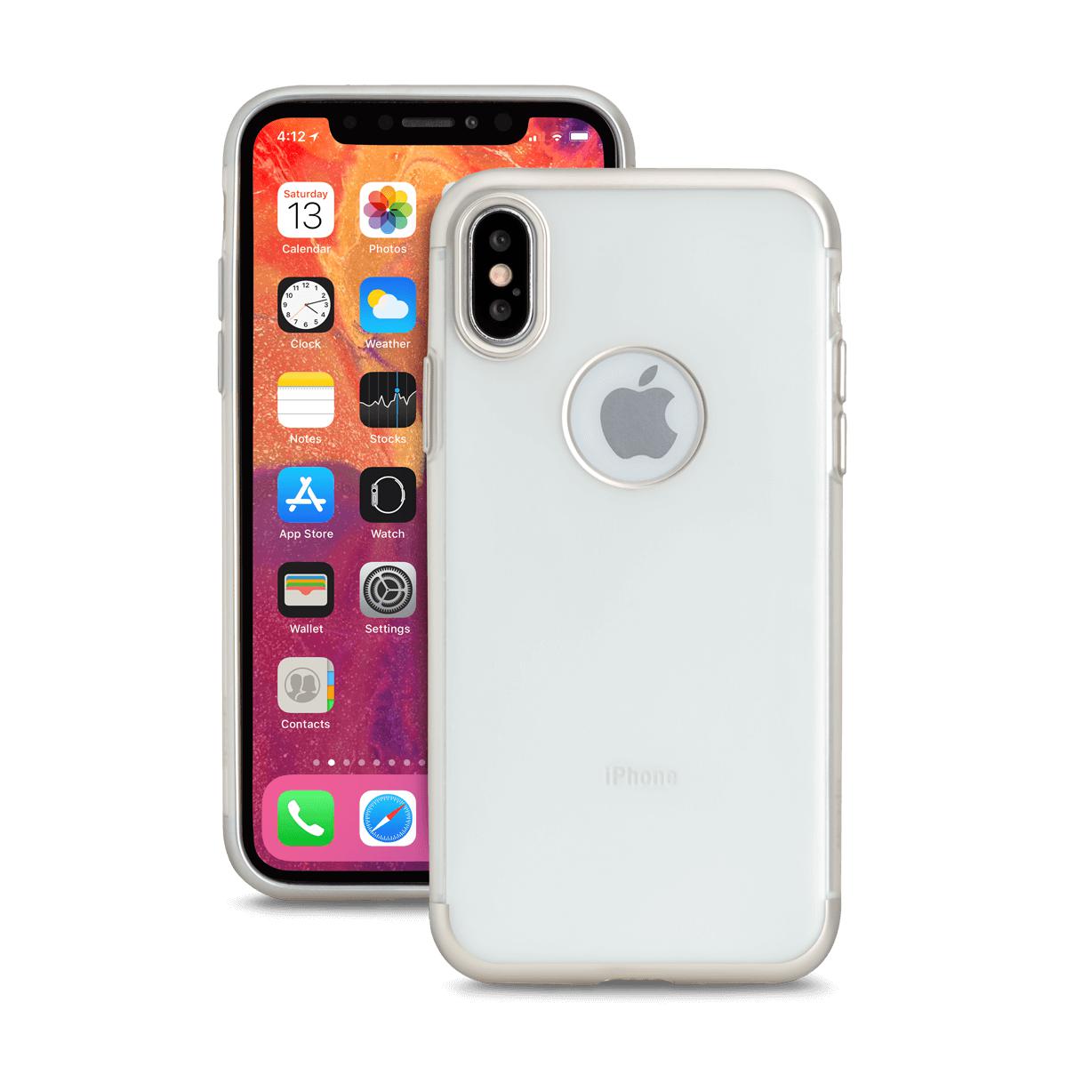 Spada iPhone XS Max Trio TPU Kılıf - Şeffaf Gümüş resmi