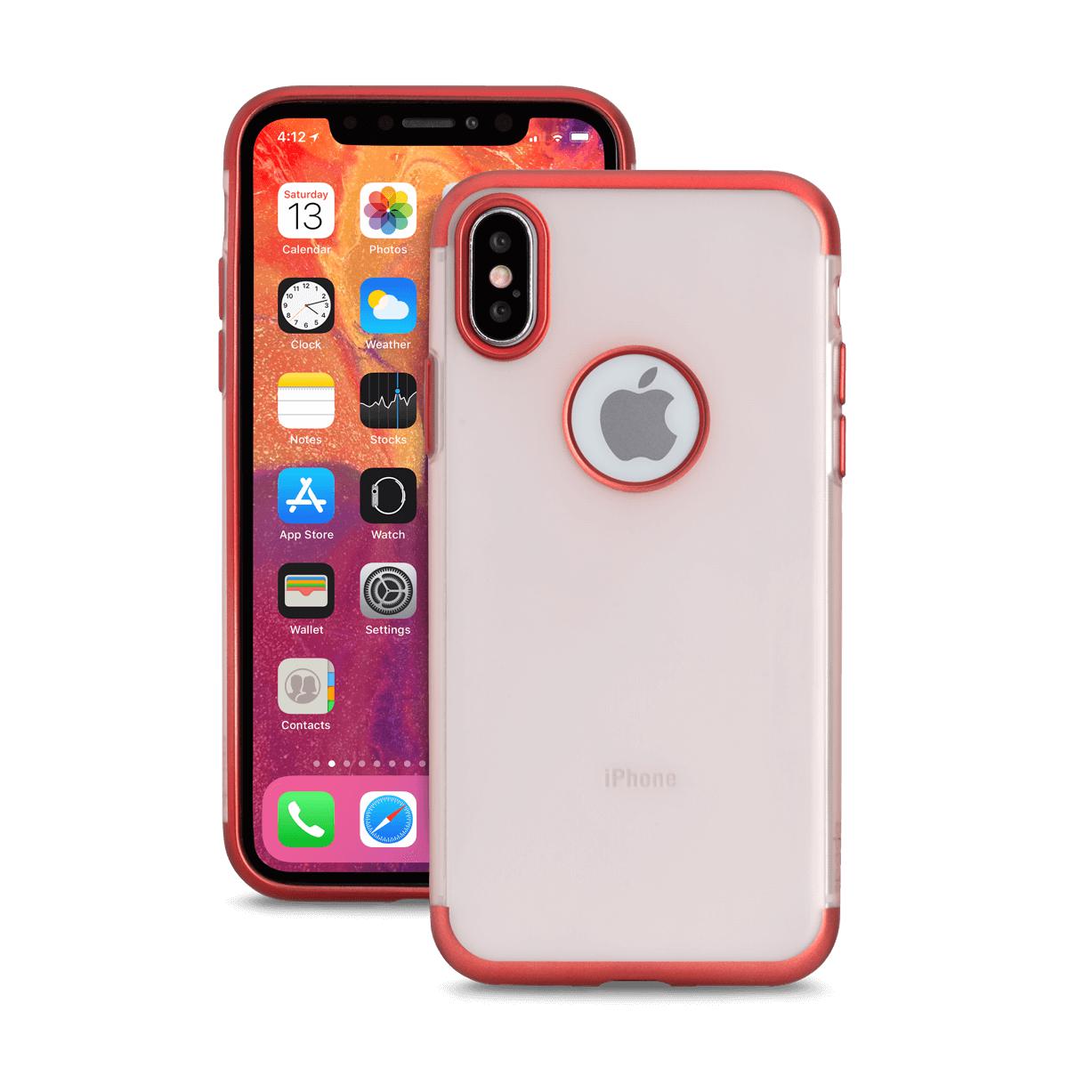 Spada iPhone XS Max Trio TPU Kılıf - Şeffaf Kırmızı resmi