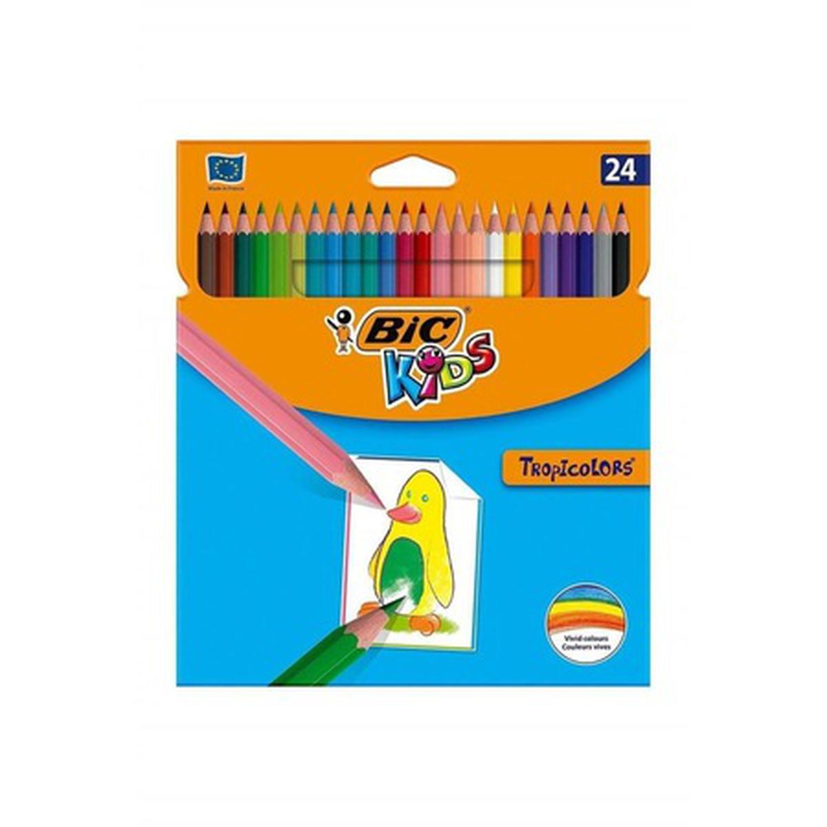 Bic 9375183 Tropicolors Kuru Boya Kalemi 24'lü Paket  resmi