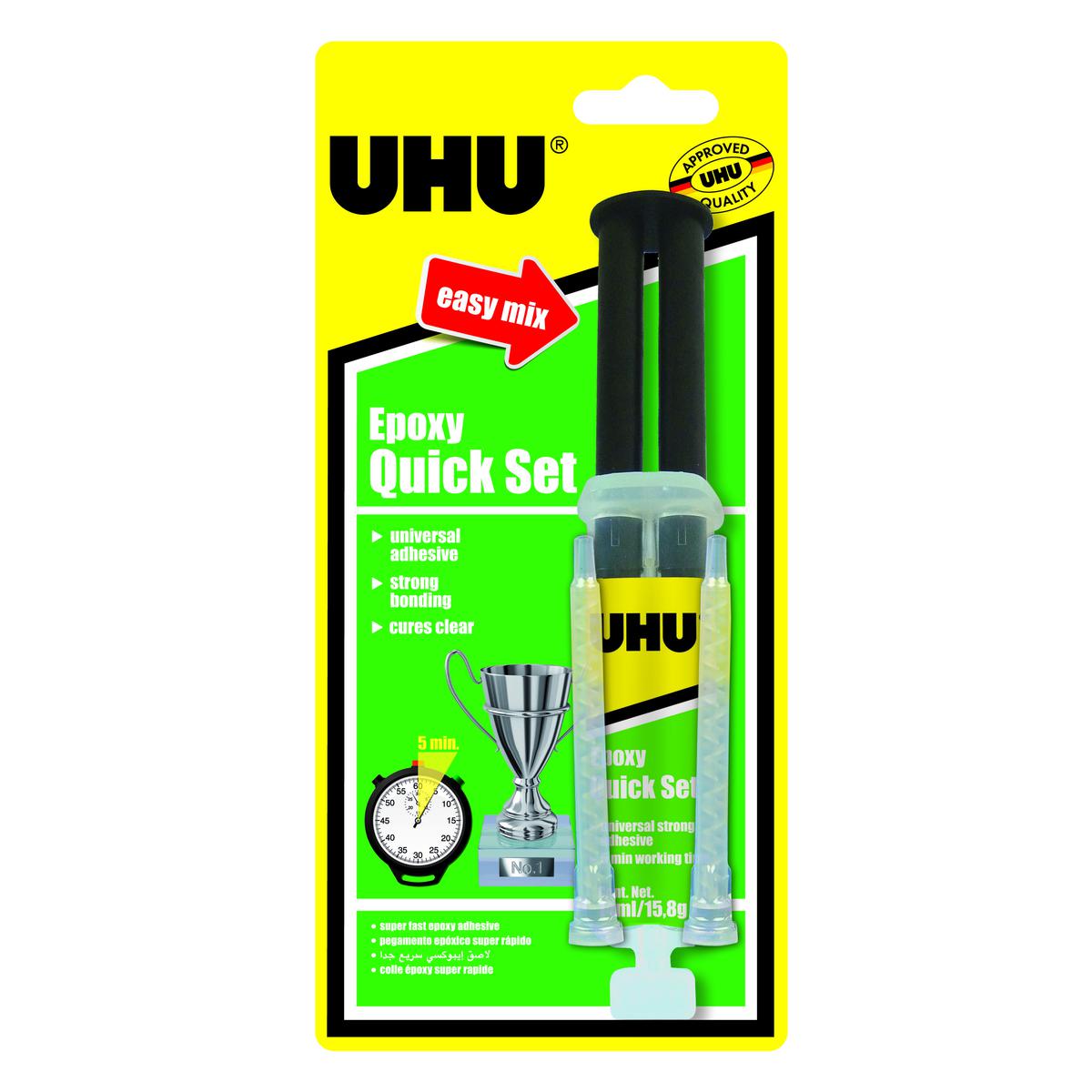 Uhu Epoxy Quick Set Kolay Karışım İçin Şırınga Ambalaj 14 ml resmi