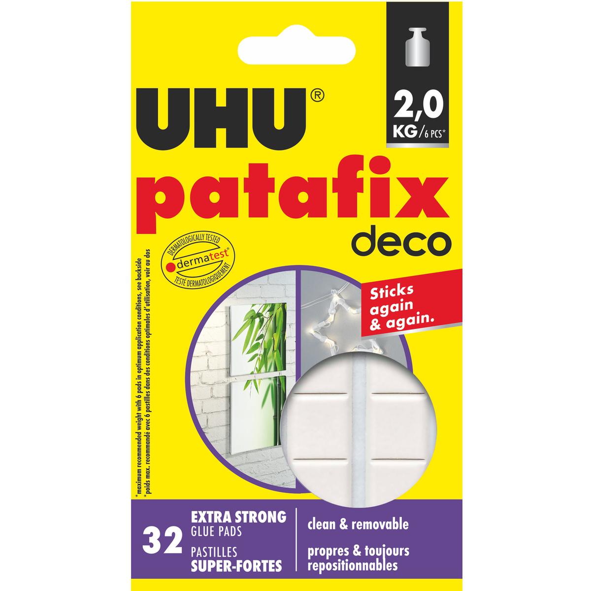 Uhu Patafix Homedeco Hamur Yapıştırıcı 32’li Paket Beyaz resmi