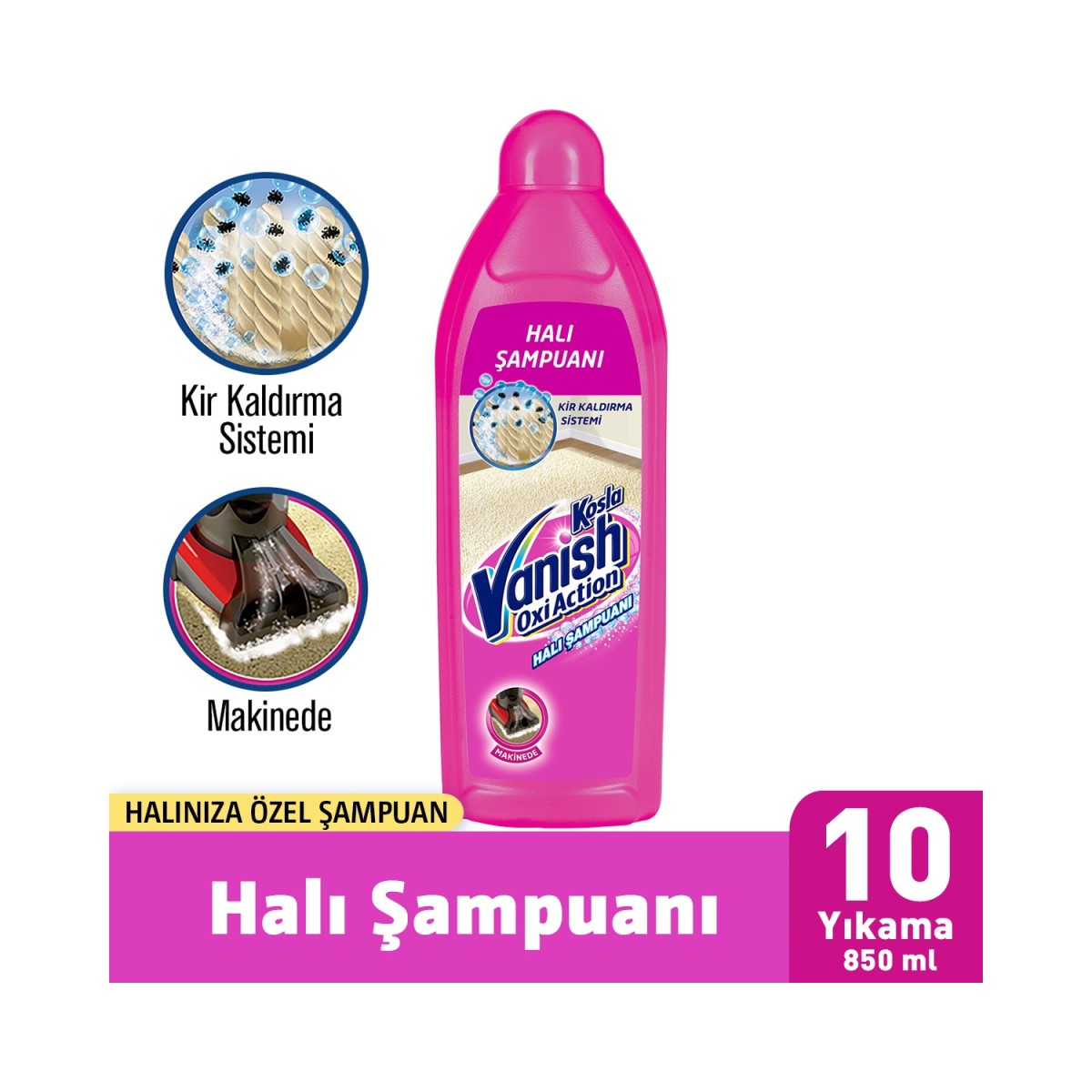 Vanish Kosla Gold Halı Şampuanı Makine Yıkama 850 ml resmi