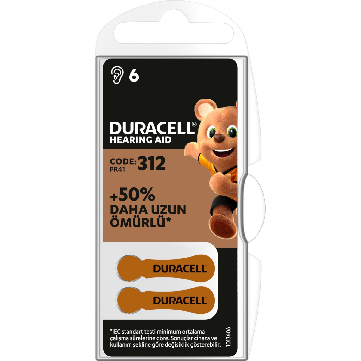 Duracell Activair 312 Kulaklık Pili 6lı resmi