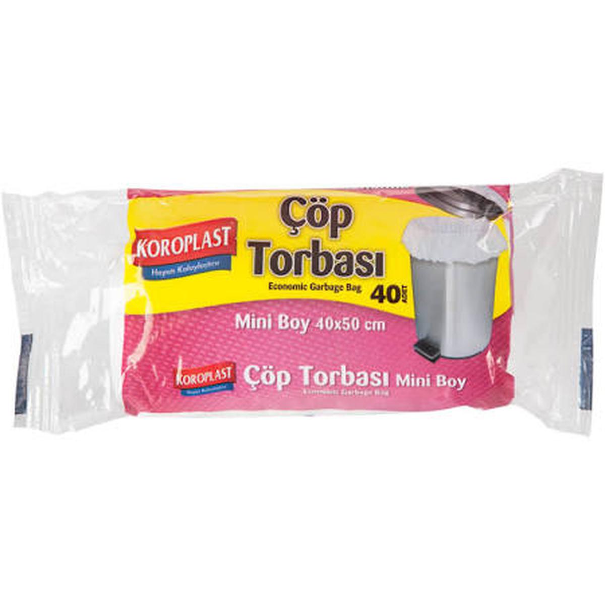 Koroplast Çöp Poşeti Mini Boy Şeffaf 40X50Cm resmi