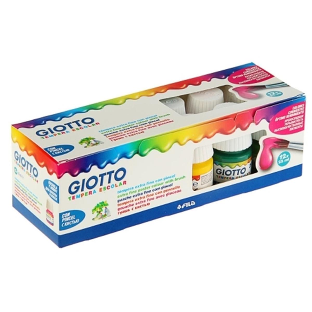 Giotto Guaj Boya 25 ml 12'li Paket ( Fırça Hediyeli ) resmi