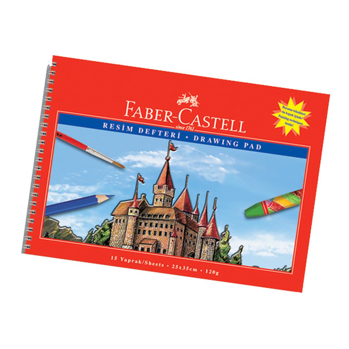 Faber-Castell 400036 Spiralli Resim Defteri 25 cm x 35 cm 30 Yaprak resmi