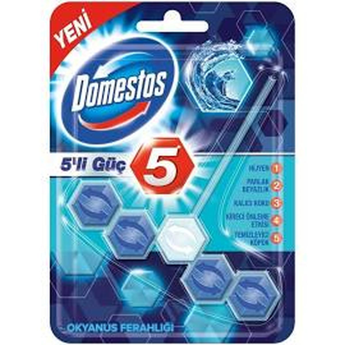 Domestos Güç Klozet Bloğu Okyanus Ferahlığı 5'li resmi