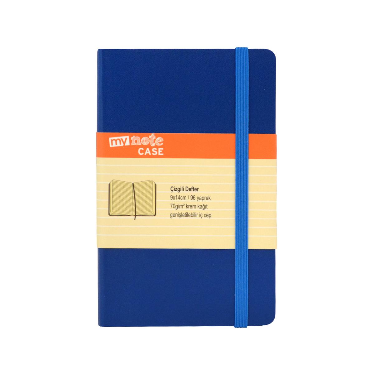 Mynote Case Soft Kapaklı Çizgili Defter 9 cm x 14 cm 96 Yaprak Lacivert resmi