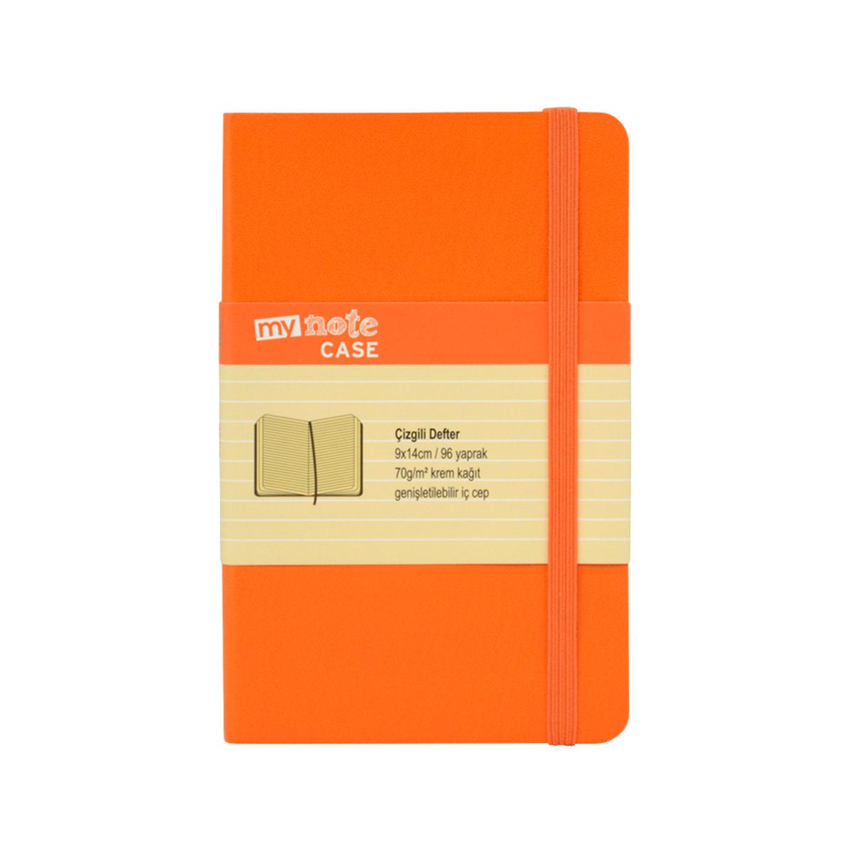 Mynote Case Defter Soft Kapaklı Çizgili 9 cm x 14 cm 96 Yaprak Turuncu resmi