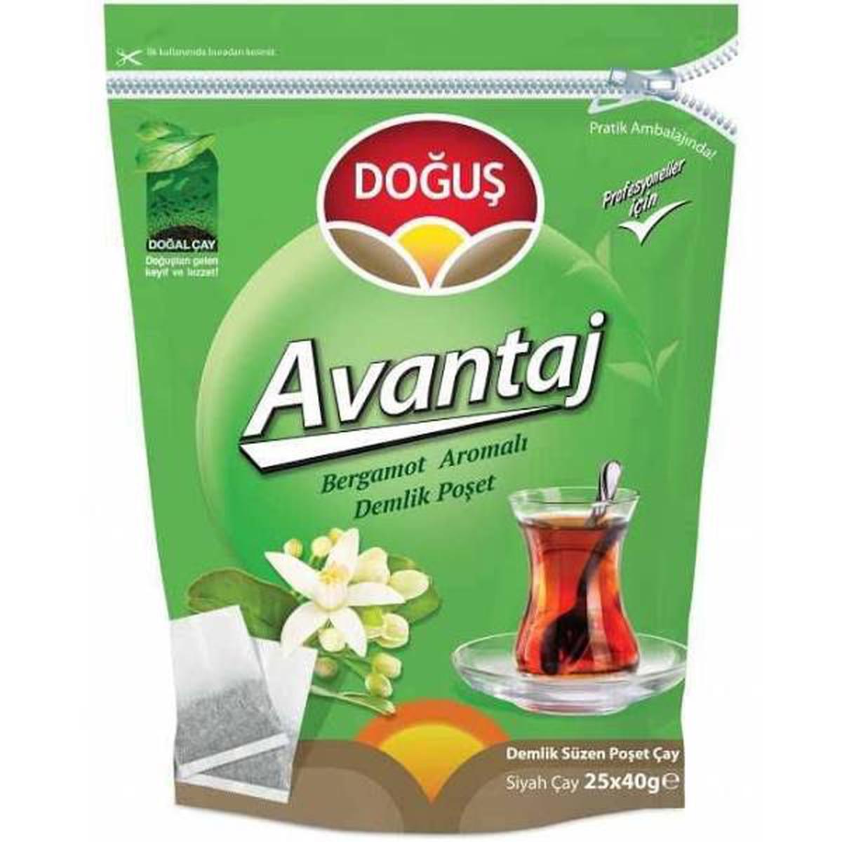 Doğuş Avantaj Bergamot Aromalı Demlik Poşet Çay 40 g x 25'li Paket resmi