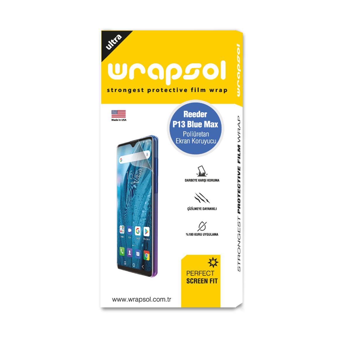 Wrapsol Reeder P13 Blue Max Poliüretan Telefon Koruyucu Film resmi