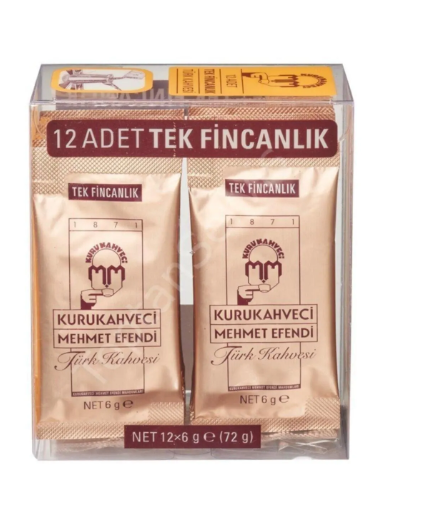 Kurukahveci Mehmet Efendi Türk Kahvesi 6 g x 12'li Paket resmi