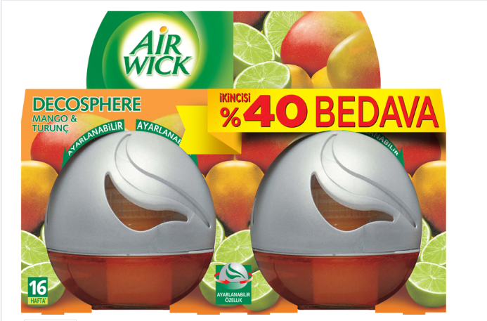 Air Wick Oda Kokusu Decosphere Mango 2'li Paket resmi