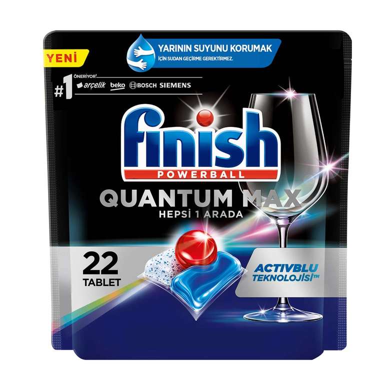 Finish Quantum Max Bulaşık Makinesi Deterjanı 22 Kapsül resmi