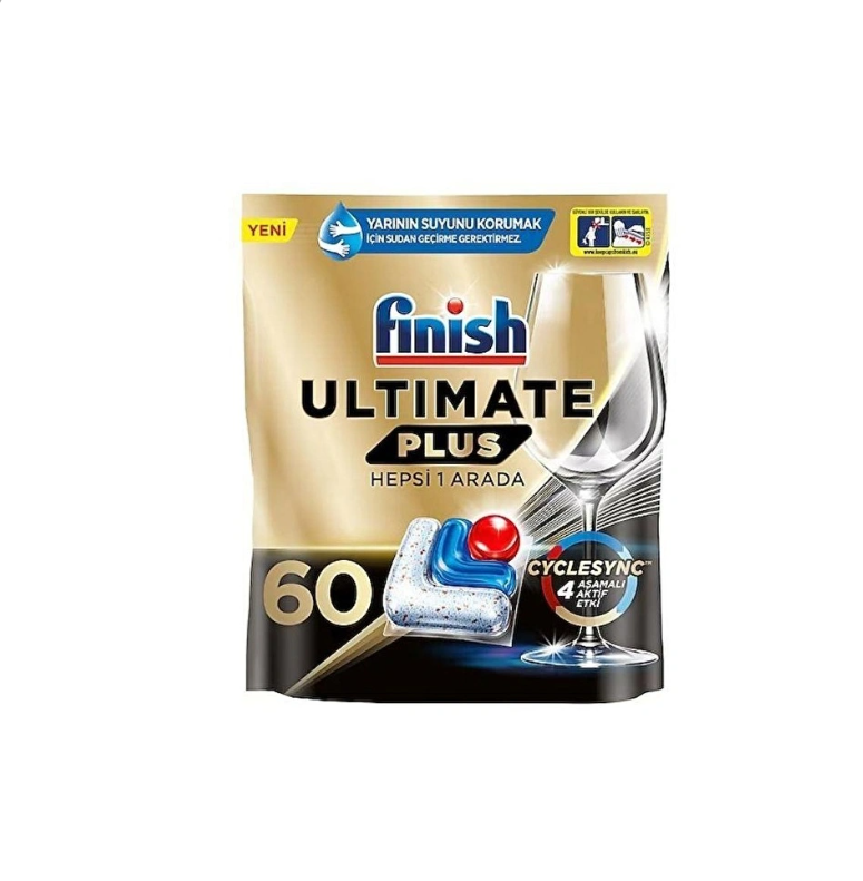 Finish Quantum Ultimate Plus Bulaşık Makinesi Deterjanı Tableti / Kapsülü 60 Yıkama resmi