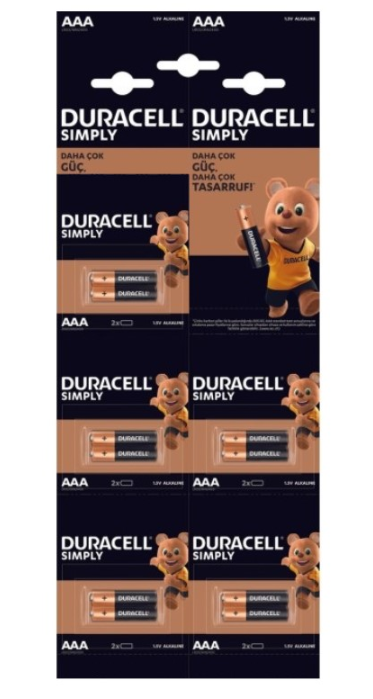 Duracell AAA İnce Kalem Pil 10'lu Kartela resmi